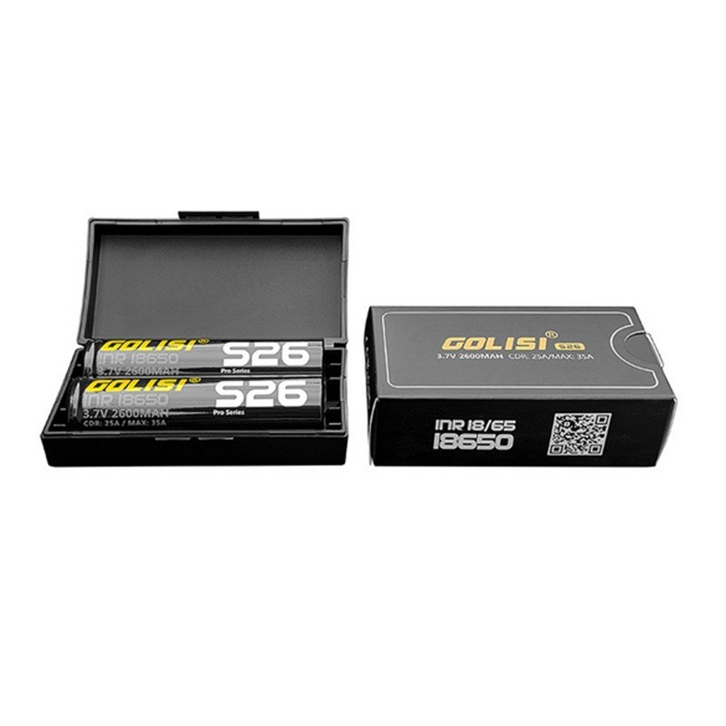 S26 INR 18650 2600mAh 25A Scatola da 2 Pezzi - Golisi